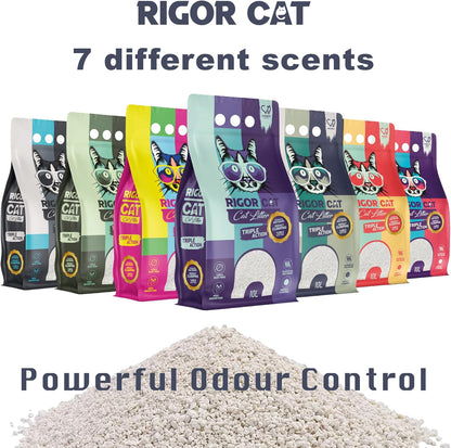 Ultra Clumping Cat Litter Bundle 30L – Lavender, Orange & Fresh Scent – Strong Clumping – Fast Absorption – Low Dust – Odour Control – 3 Pack Cat Litter