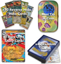 Ultimate Shiny Trading Card TCG Mini Tin Bundle - 50 Random Cards Guaranteed: 10 Holos, 1 Rare Ultra Shiny, 1 Coin & Card Shield Card