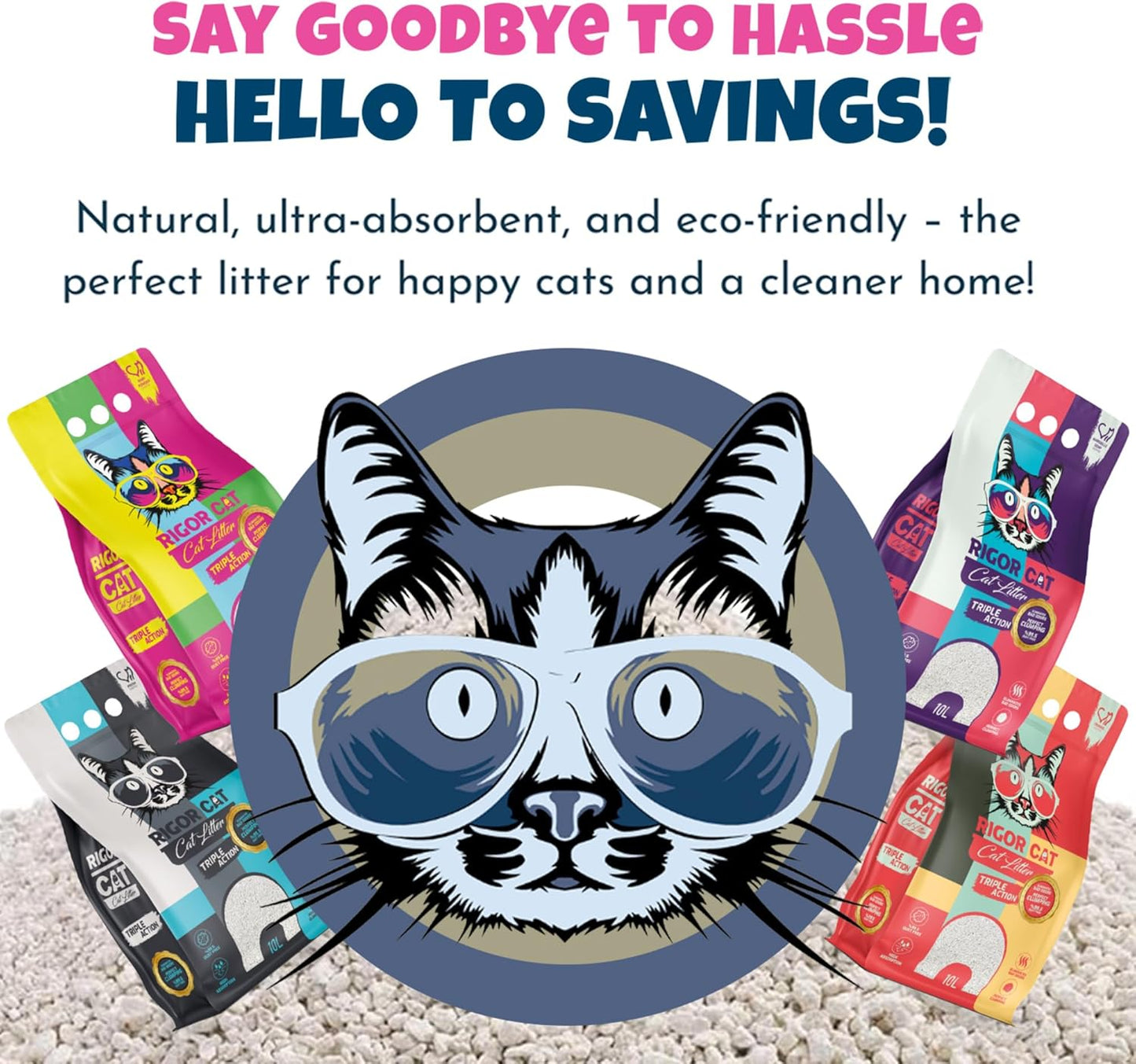 Ultra Clumping Cat Litter Bundle 30L – Lavender, Orange & Fresh Scent – Strong Clumping – Fast Absorption – Low Dust – Odour Control – 3 Pack Cat Litter