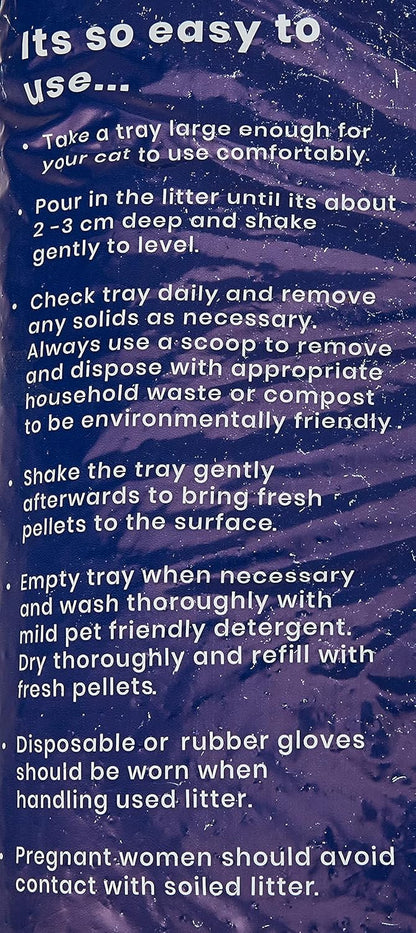 Fresh Paws Premium Wood Pellet Cat Litter 30L - Natural Pine Scent - Highly Absorbent Wood Pellets - Odor Control Cat Litter