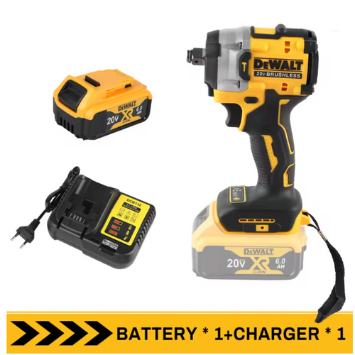1/2-Inch Cordless Brushless Impact Wrench Set - Variable Speed High Torque Kit with Battery
