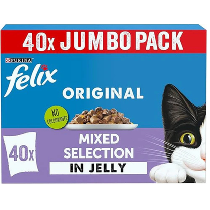 FELIX Original Mixed Selection in Jelly Wet Cat Food 40x85g