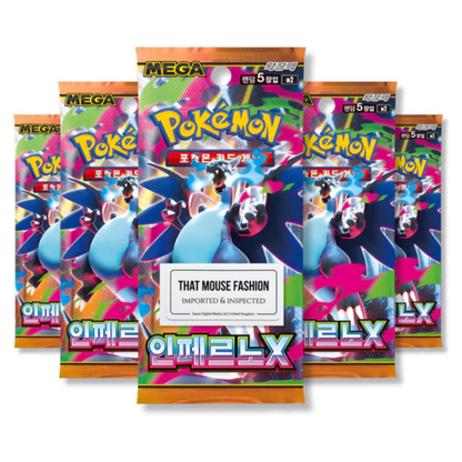 Phantasmal Flames Inferno X Korean Pokémon Booster Packs (5 Pack Bundle) | TCYM Authenticated Mega Series Pokémon Cards | That Mouse Fashion