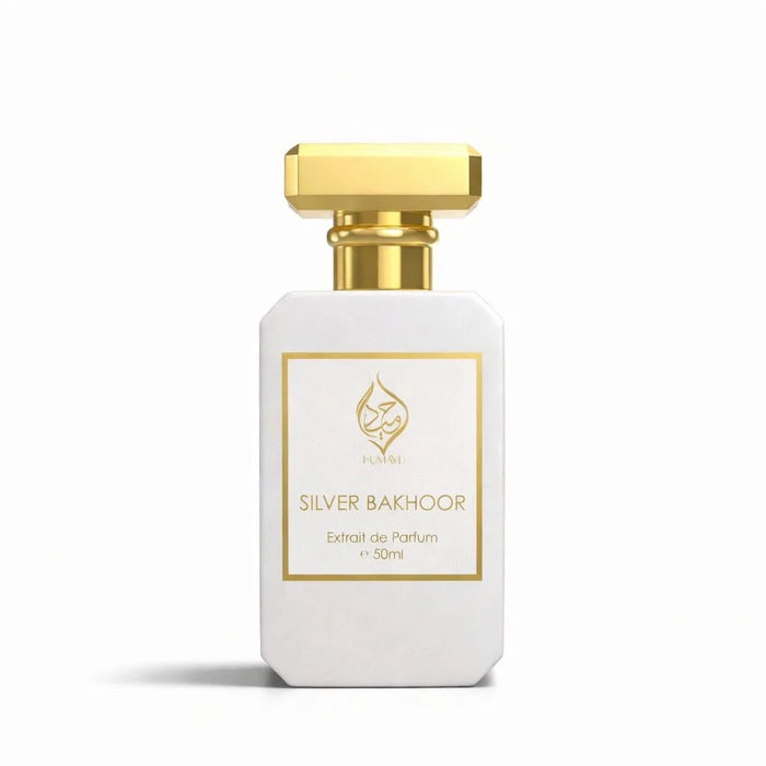 Silver Bakhoor Perfume Unisex - Long Lasting Arabian Floral Spicy Fragrance 50ml