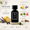 Wisam EDP Perfume for Men - Fresh Oriental Woody Arabian Fragrance 50ml