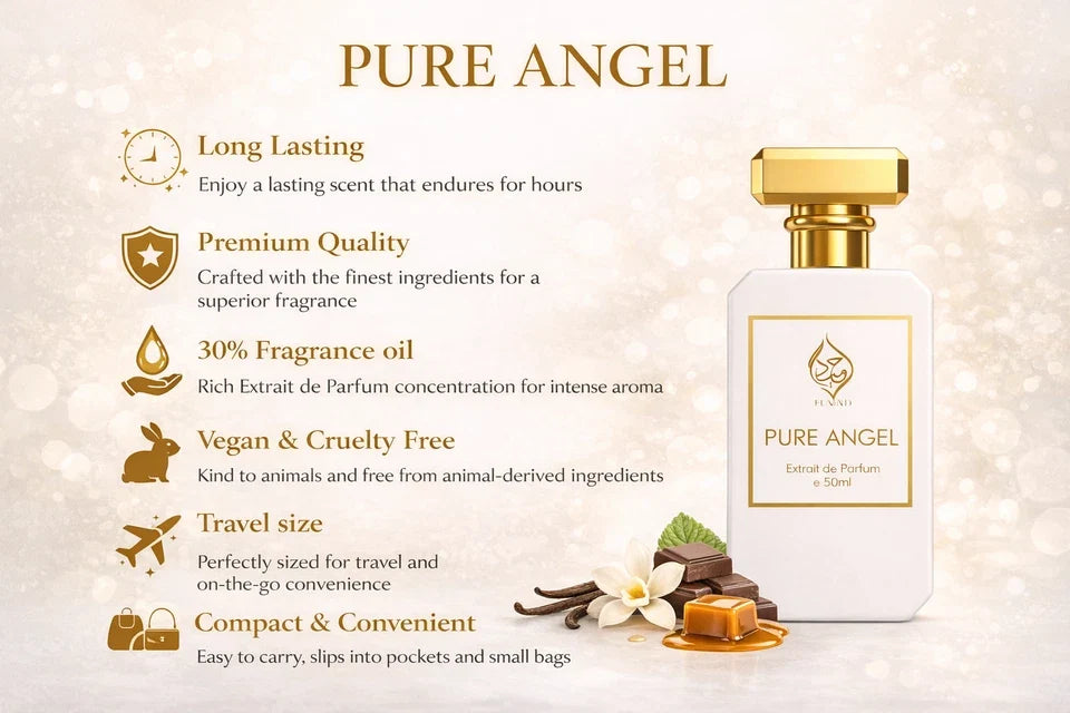 Pure Angel Extrait de Parfum for Women - Long Lasting Gourmand Floral Scent 50ml