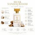 Musk Sandalwood Extrait de Parfum Unisex - Woody Musk Fragrance 50ml