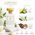 Silver Musk Extrait de Parfum Unisex - Citrus Floral Musk Fragrance 50ml