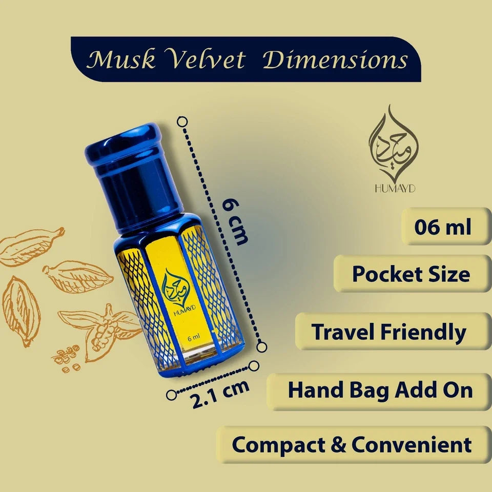 Musk Velvet Perfume Oil Unisex - Arabian Musk Fragrance 6ml