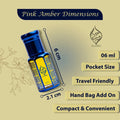 Pink Amber Perfume Oil Unisex - Arabian Roll-On Floral Musk Fragrance 6ml