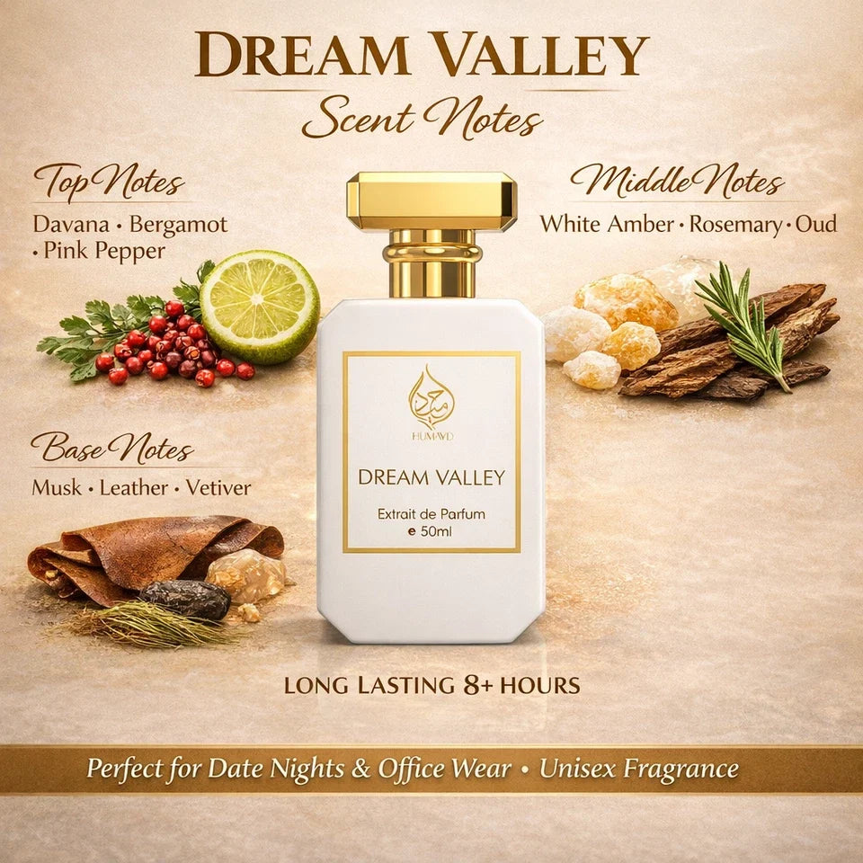Dream Valley Extrait de Parfum Unisex - Arabian Woody Citrus Fragrance 50ml
