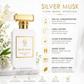 Silver Musk Extrait de Parfum Unisex - Citrus Floral Musk Fragrance 50ml