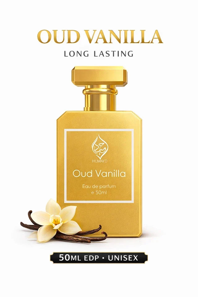 Oud Vanilla Perfume Unisex - Gourmand Long Lasting Fragrance 50ml