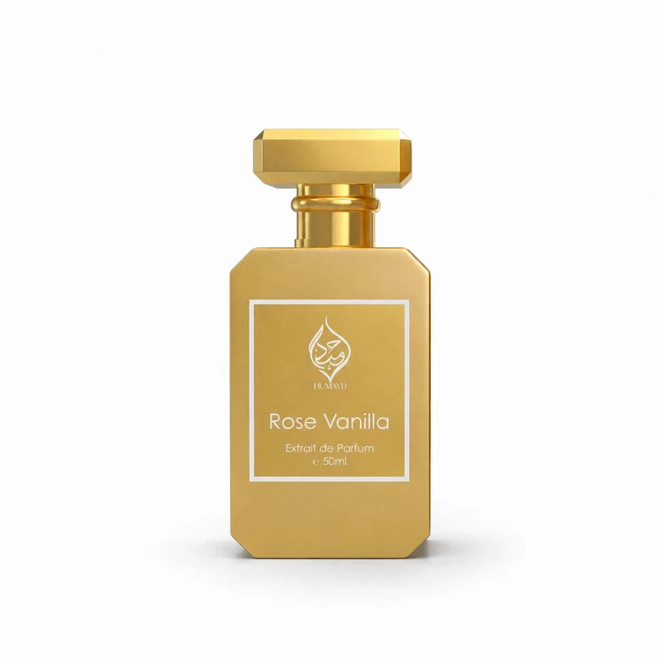 Rose Vanilla Perfume Unisex - Long Lasting Floral Gourmand Fragrance 50ml